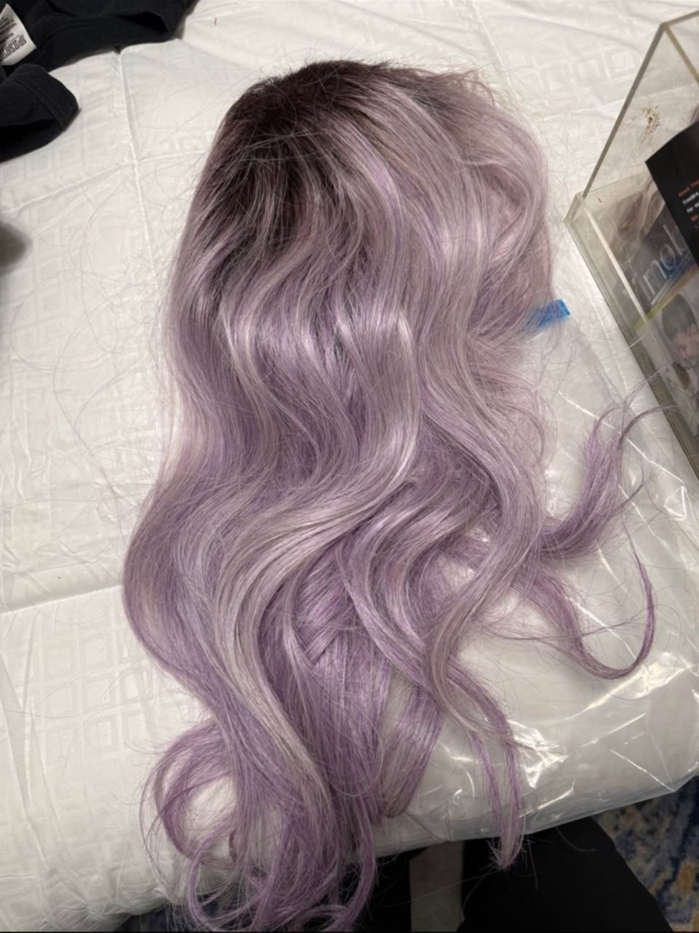 4 Wigs “hairdo” Wavy Lavender Women's Hair Wig - Pastel Purple blue and curly